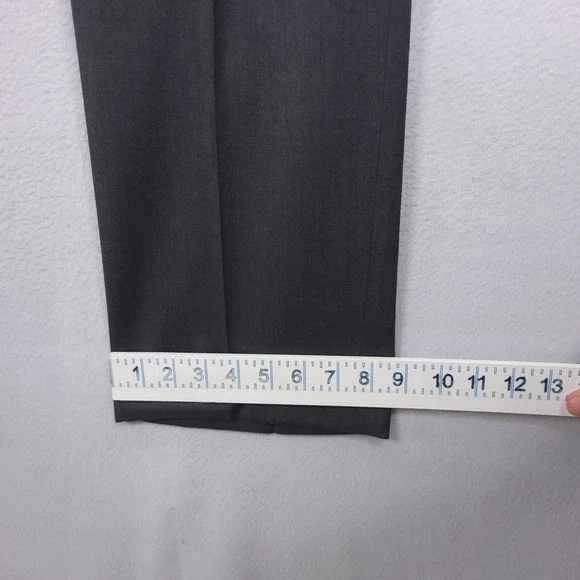 Zanella Vtg Wool Trousers Pants Mens Size 34 Pleated Cuffed Straight Leg - Picture 14 of 15